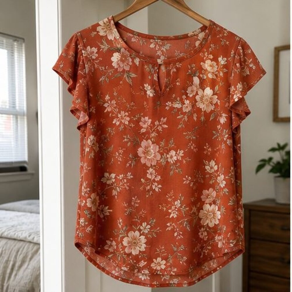 Mauve Pleated Blouse